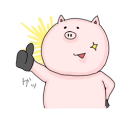 Pig , sometimes man's face sticker #7239810