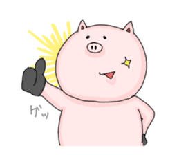 Pig , sometimes man's face sticker #7239810