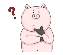 Pig , sometimes man's face sticker #7239812