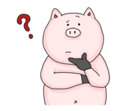 Pig , sometimes man's face sticker #7239812