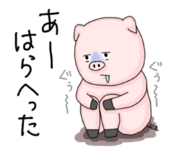 Pig , sometimes man's face sticker #7239813