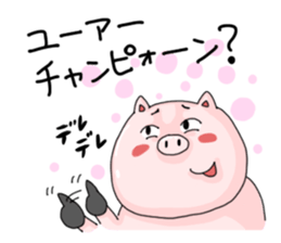 Pig , sometimes man's face sticker #7239825