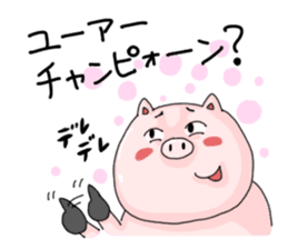 Pig , sometimes man's face sticker #7239825