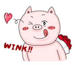 Pig , sometimes man's face sticker #7239845
