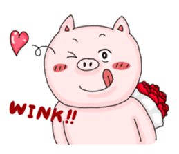 Pig , sometimes man's face sticker #7239845