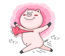 Pig , sometimes man's face sticker #7239846