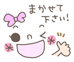 Cute emoticons. Simple honorific Hen sticker #7241429