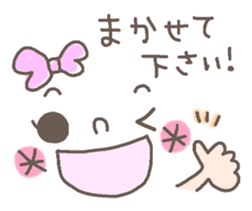 Cute emoticons. Simple honorific Hen sticker #7241429