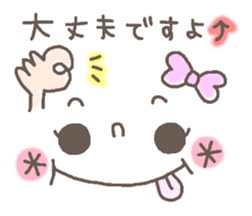 Cute emoticons. Simple honorific Hen sticker #7241441