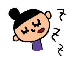 Dumpling head girl and friends sticker #7242426