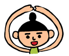 Dumpling head girl and friends sticker #7242441