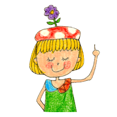 Warm sticker drawn with Colored Pencils