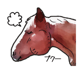 Watercolor horse sticker sticker #7246254