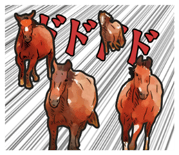 Watercolor horse sticker sticker #7246261