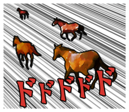 Watercolor horse sticker sticker #7246262