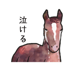 Watercolor horse sticker sticker #7246264