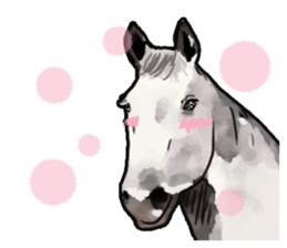 Watercolor horse sticker sticker #7246266