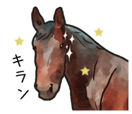 Watercolor horse sticker sticker #7246267