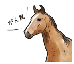 Watercolor horse sticker sticker #7246270