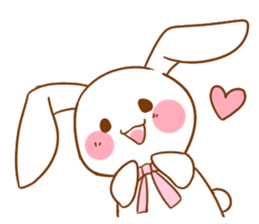 Moonlit night Child rabbit.  English 2 sticker #7247088