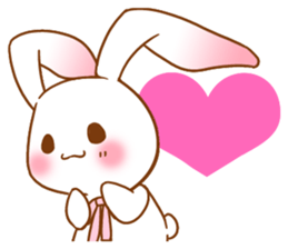 Moonlit night Child rabbit.  English 2 sticker #7247089