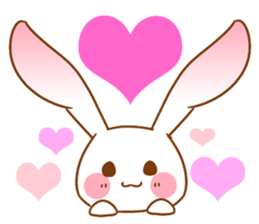 Moonlit night Child rabbit.  English 2 sticker #7247090