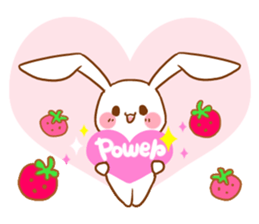 Moonlit night Child rabbit.  English 2 sticker #7247092