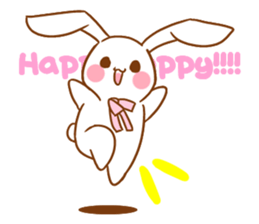 Moonlit night Child rabbit.  English 2 sticker #7247096