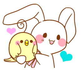 Moonlit night Child rabbit.  English 2 sticker #7247098