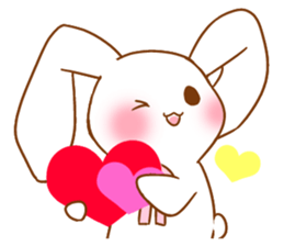 Moonlit night Child rabbit.  English 2 sticker #7247100