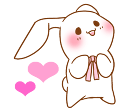 Moonlit night Child rabbit.  English 2 sticker #7247101