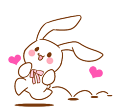 Moonlit night Child rabbit.  English 2 sticker #7247104