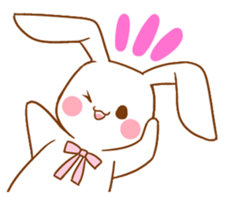 Moonlit night Child rabbit.  English 2 sticker #7247107