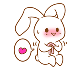 Moonlit night Child rabbit.  English 2 sticker #7247110