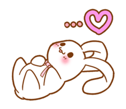 Moonlit night Child rabbit.  English 2 sticker #7247111