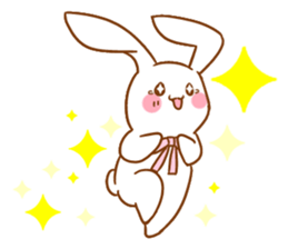 Moonlit night Child rabbit.  English 2 sticker #7247112