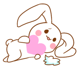 Moonlit night Child rabbit.  English 2 sticker #7247113