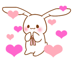 Moonlit night Child rabbit.  English 2 sticker #7247114