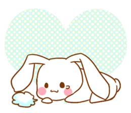 Moonlit night Child rabbit.  English 2 sticker #7247117