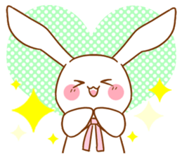 Moonlit night Child rabbit.  English 2 sticker #7247119