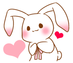 Moonlit night Child rabbit.  English 2 sticker #7247121