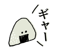shouting onigiri sticker #7247859