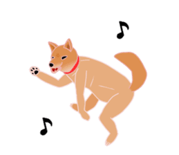 Dancing Dog SHIBA sticker #7250050