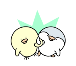 chick & penguin sticker #7250468