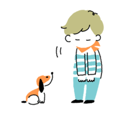 Border kun and dog Sticker sticker #7250707