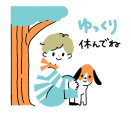 Border kun and dog Sticker sticker #7250722