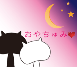 a girl training cat sticker #7250893