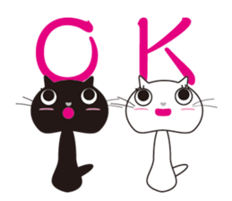 a girl training cat sticker #7250912