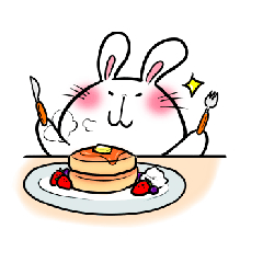 white rabbit and brown rabbit