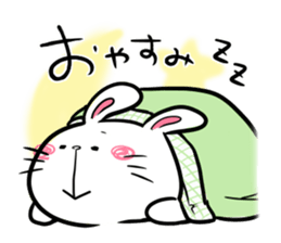 white rabbit and brown rabbit sticker #7251729